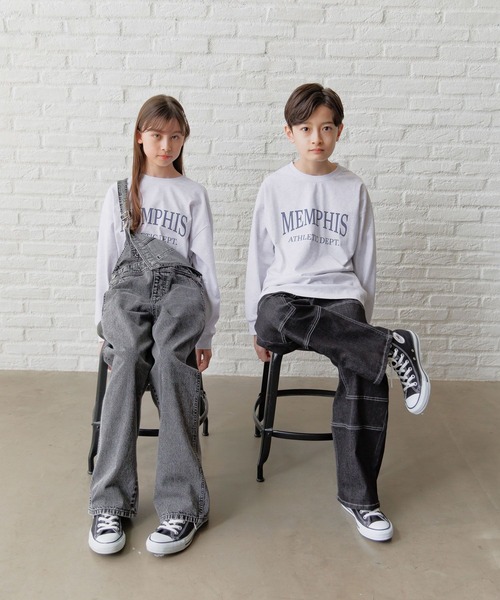 プリント長袖Tシャツ GLOBAL WORK tシャツ ヘビロッTEE/プリント長袖/147381 キッズ