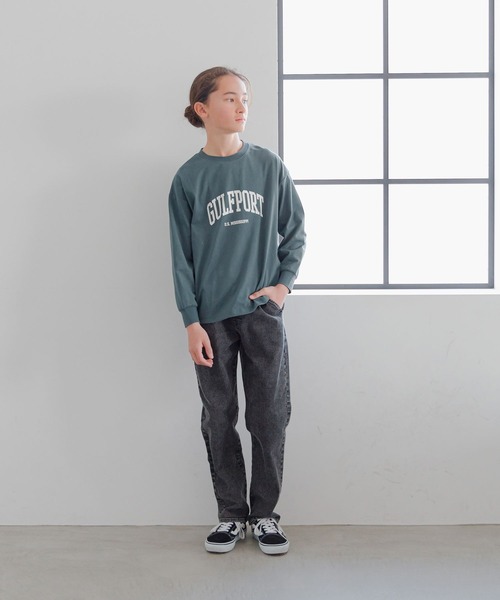 GLOBAL WORK tシャツ ヘビロッTEE/プリント長袖/147381 キッズ