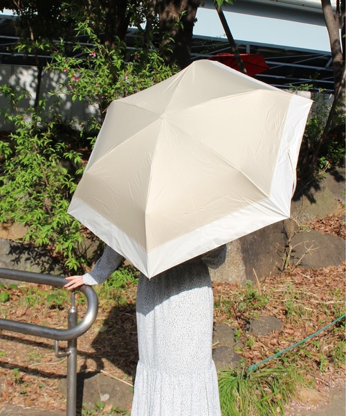 GHERARDINI 折りたたみ傘 晴雨兼用 ベージュ系 GHERARDINI