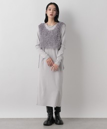 【k1029m】LCC ワンピース+LOWRYSFARMジャケット LOWRYS FARM ワンピース フェザーベスト2Pワンピース 320129