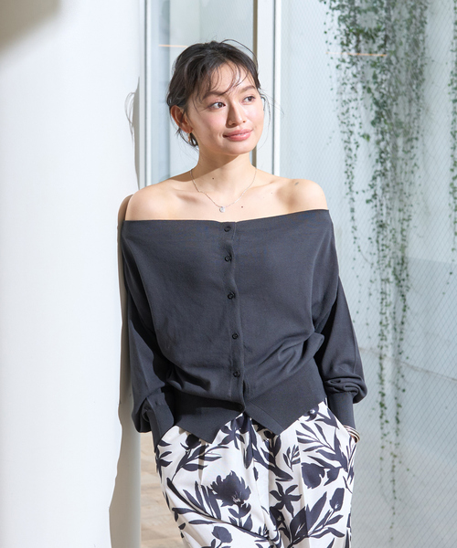 Rouge vif（ルージュ ヴィフ） カーディガン オフショルダー2WAY  