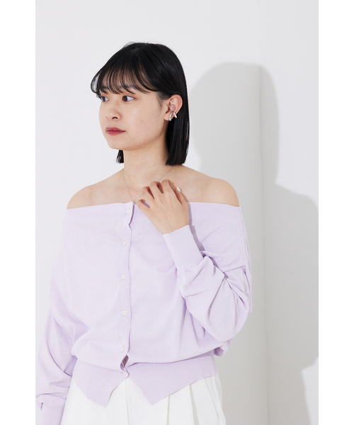 Rouge vif カーディガン オフショルダー2WAYカーディガン