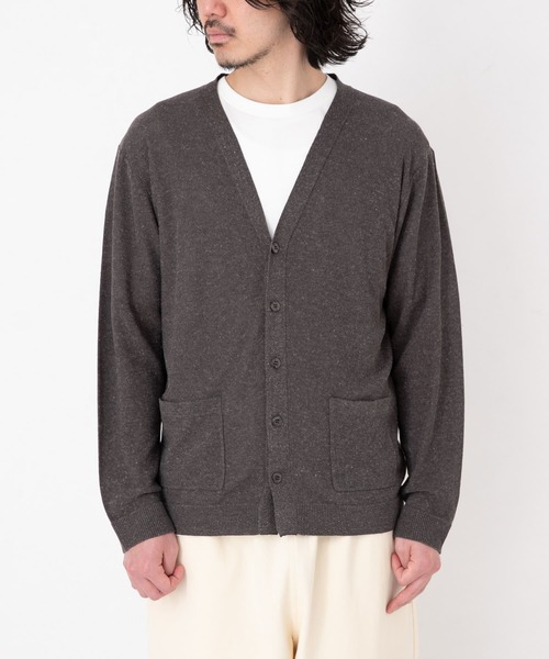 正規代理店 RESEARCH URBAN Sonny リネン混ニット カーディガン Label トップス
