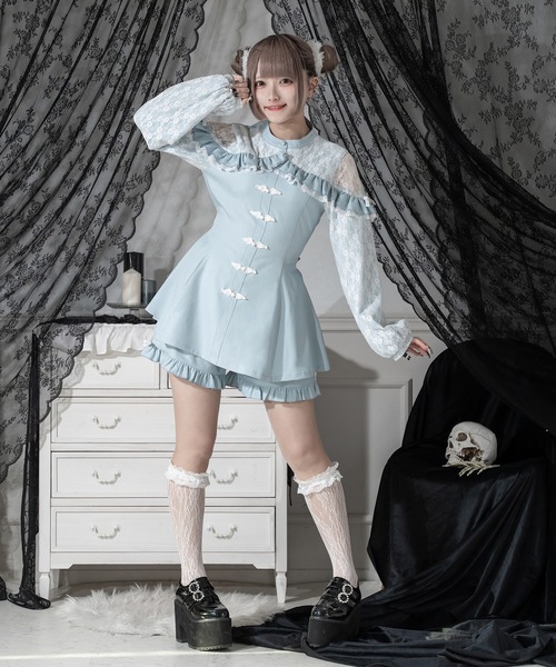 韓国よりオルチャンドレスチャイナ風 ワンピース 2023春新作【漢如初シリーズ】一目惚れ 改良型チャイナドレス