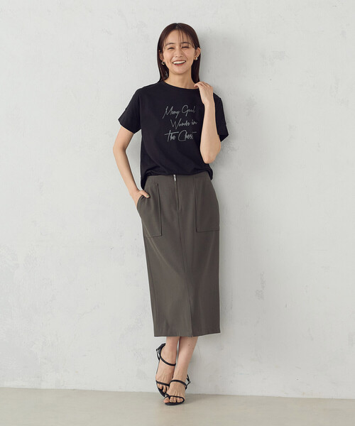 タイトスカート セール】【好機能シリーズ】撥水/UV/洗濯機可サイドファスナー