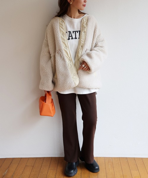 「andme」 ジャケット M アイボリー レディース_画像4