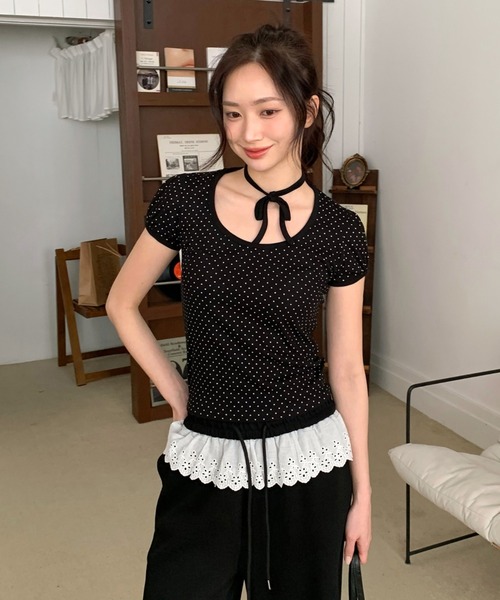 Nation LTD トップス Tシャツ 半袖 ボリューム袖 ワンピース セール】 コットンスムース半袖Tシャツワンピ （ロング・マキシ