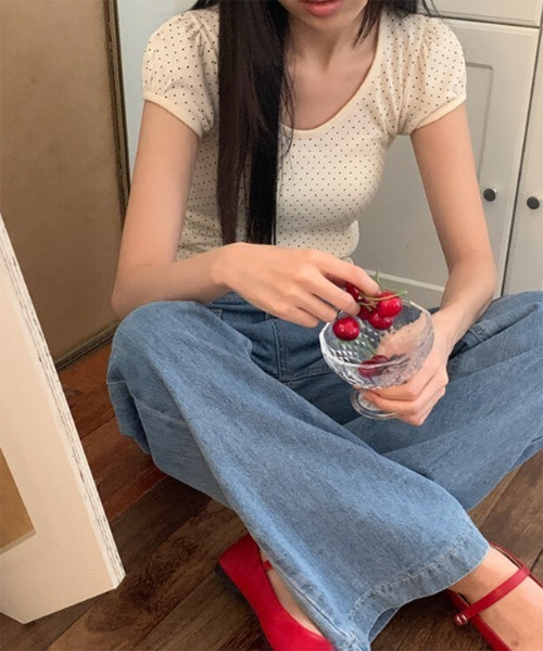 by muni:r tシャツ 「トレンドNo.1ドットTシャツ」「お気に入り