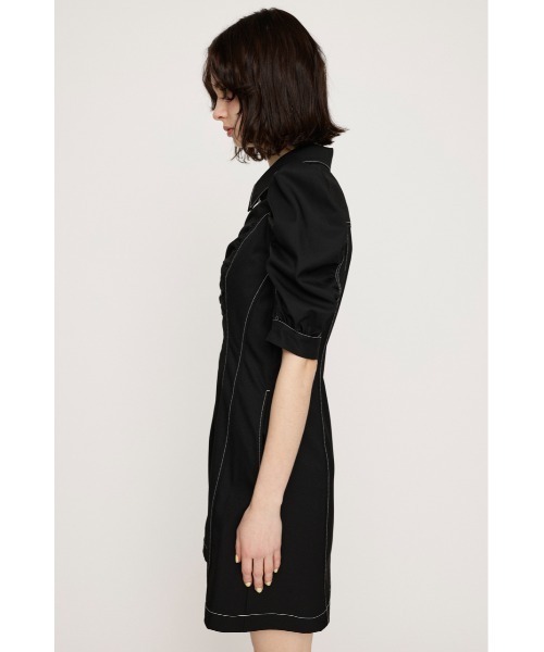 SLY FRONT ZIP GATHER ショートワンピース NVY SLY FRONT ZIP GATHER ショートワンピース NVY -ファッション