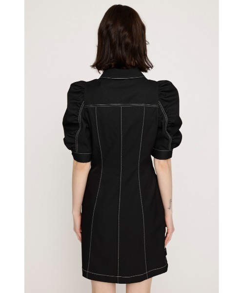 SLY ワンピース FRONT ZIP GATHER S/OP フロントジップ ギャザー