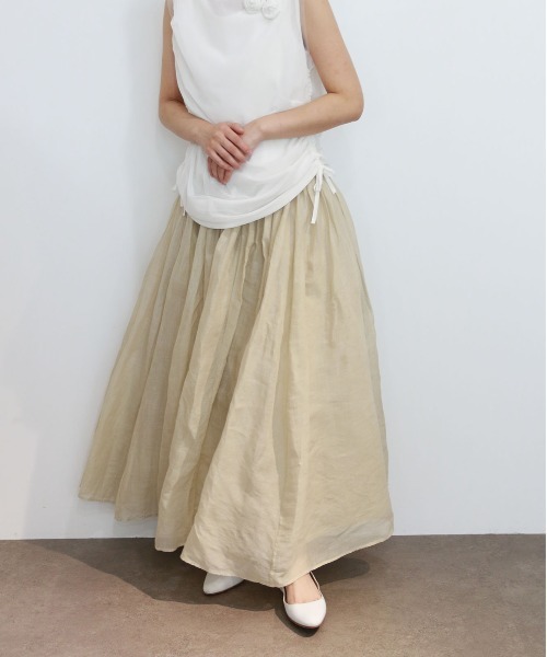 新品 ロンハーマン別注 MARILYN MOON タックシアーコットンスカート Marilyn Moon（マリリンムーン） スカート タックテクニックシアー