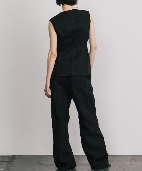 CREDONA（クレドナ） ベスト ジレ TENCEL STITCH COMPACT VEST