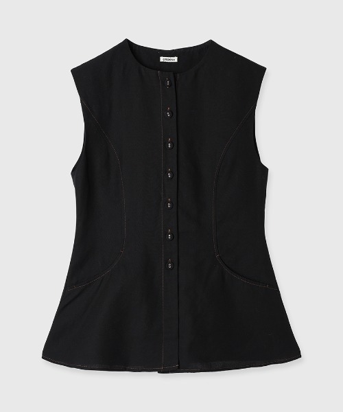 HANAY スティッチベスト　ブラック　ジレ　stitch vest 新品未使用 CREDONA（クレドナ） ベスト ジレ TENCEL STITCH COMPACT VEST