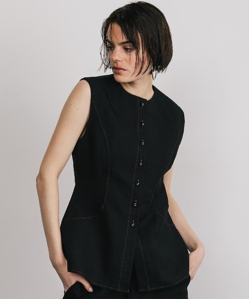 CREDONA（クレドナ） ベスト ジレ TENCEL STITCH COMPACT VEST