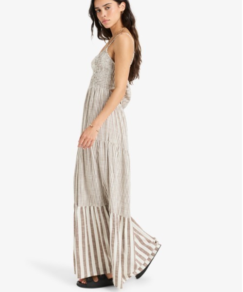送料込み/サイズ豊富 ROXY  Glow ワンピース Roxy TROPICAL GLOW MAXI STRIPE ウィメンズ ロングドレス