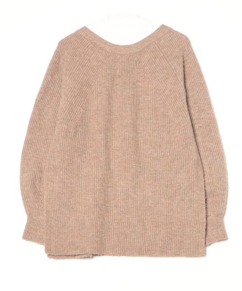 「Sig FREAK'S STORE」 Vネックニット フリ- ベージュ レディース_画像2