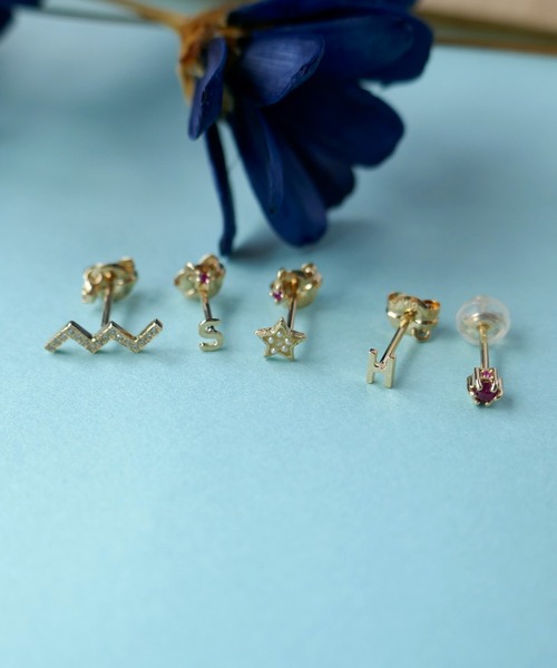 little emblem ピアス alphabet jewelry/ピアス/gold/K18