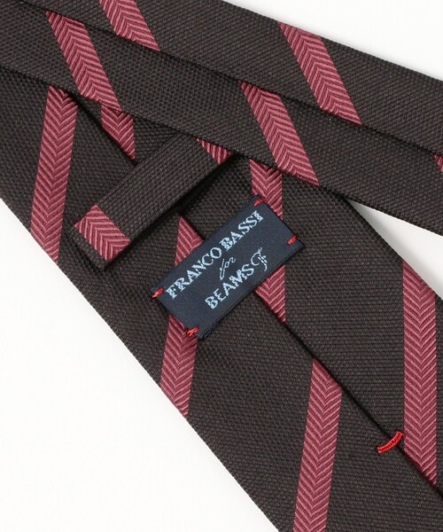 BEAMS F（ビームスF） ネクタイ FRANCO BASSI / シルク ストライプ