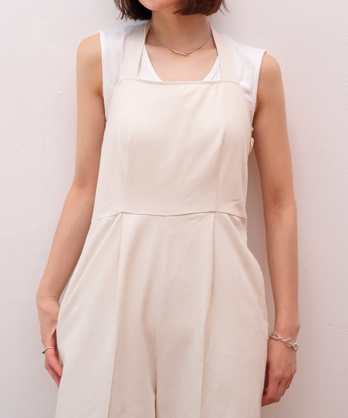 AKTE（アクテ） tシャツ バックラウンドボディスーツ レディース