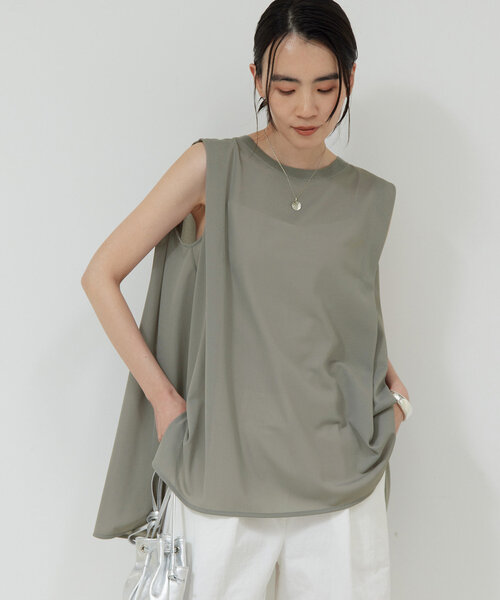 tシャツ バックフレアカットソー レディース