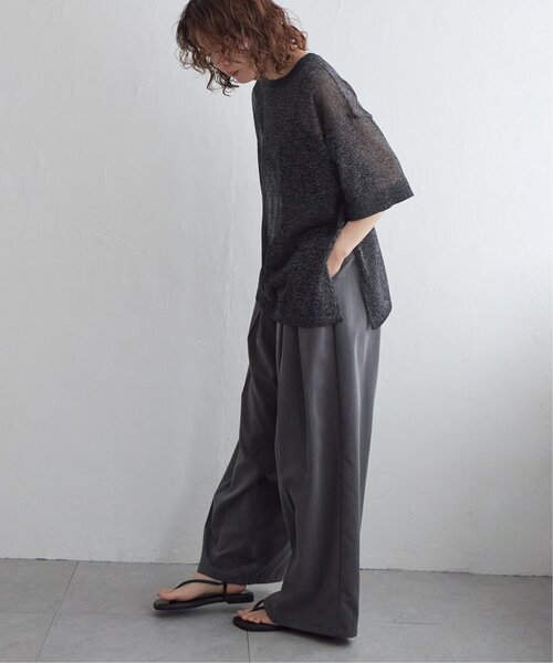【新品タグ付】42 Lサイズ 黒 サマーニットジレ スーパービューティー URBAN RESEARCH Sonny Label ニット セーター ピグメントア