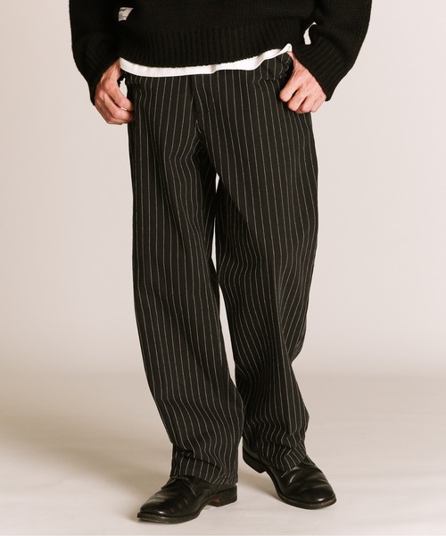 Schott　パンツ　32 　ブラック　ストライプ Schott N.Y.C パンツ Schott/ショット/STRIPE FRISCO PANTS