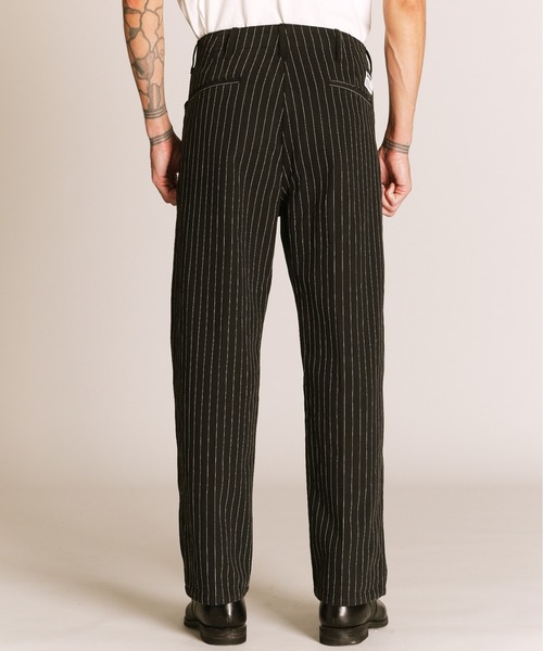 Schott　パンツ　32 　ブラック　ストライプ Schott N.Y.C パンツ Schott/ショット/STRIPE FRISCO PANTS