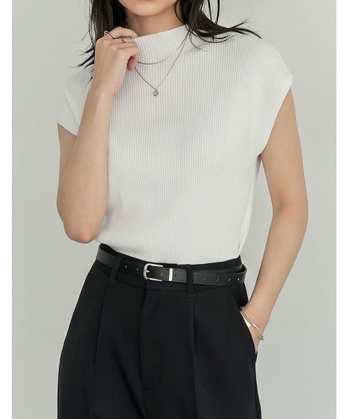 Re:EDIT（リエディ） tシャツ 「涼感」レーヨンブレンドボトルネック