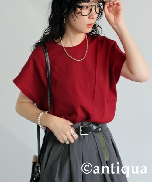 antiqua tシャツ コーデセット シュッと美トップス×リネン