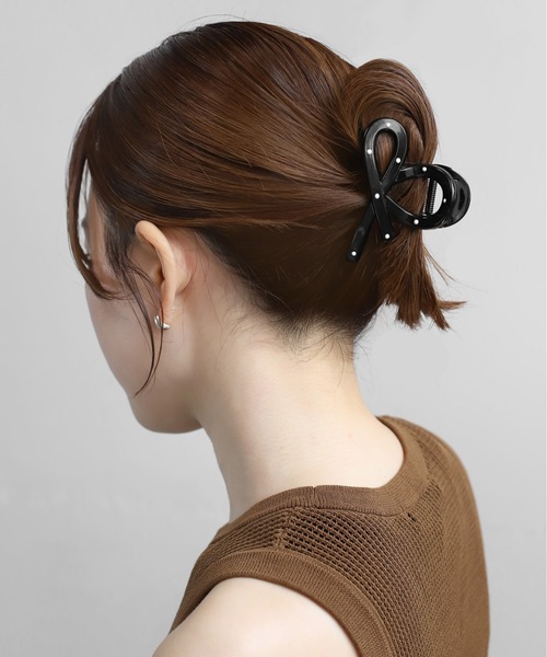 ANEMONE ヘアクリップ ドット柄リボンバンス : ZOZOTOWN Yahoo