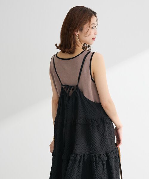 プティフルール柄　キャミソールティアード　ワンピース Petit fleur ワンピース ・Petit Fleur フリルティアードキャミ