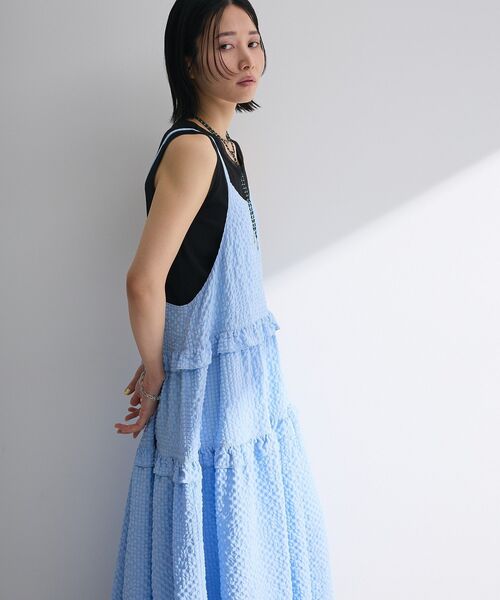 プティフルール柄　キャミソールティアード　ワンピース Petit fleur ワンピース ・Petit Fleur フリルティアードキャミ