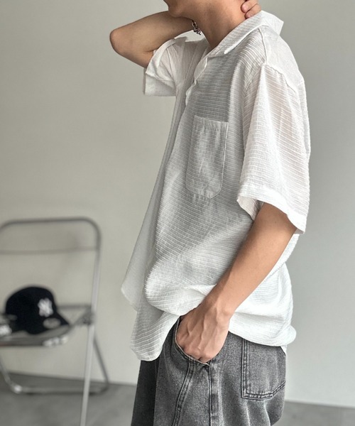 CREARE -LINO- シャツ 半袖開襟シャツ/オープンカラーシャツ メンズ