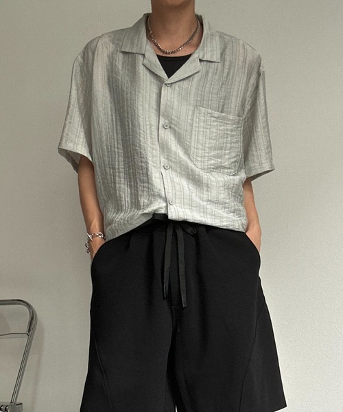 CREARE -LINO- シャツ 半袖 半袖開襟シャツ/オープンカラーシャツ