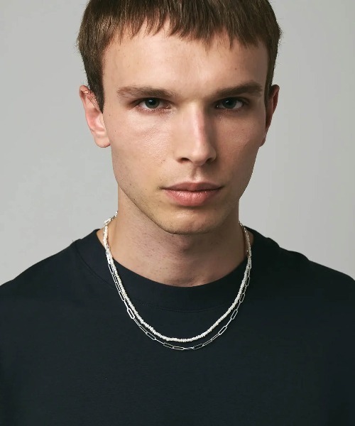 HERGO ネックレス NP:HERGO Flat Chain Baby Pearl Necklace SV