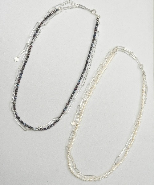 HERGO ネックレス NP:HERGO Flat Chain Baby Pearl Necklace SV
