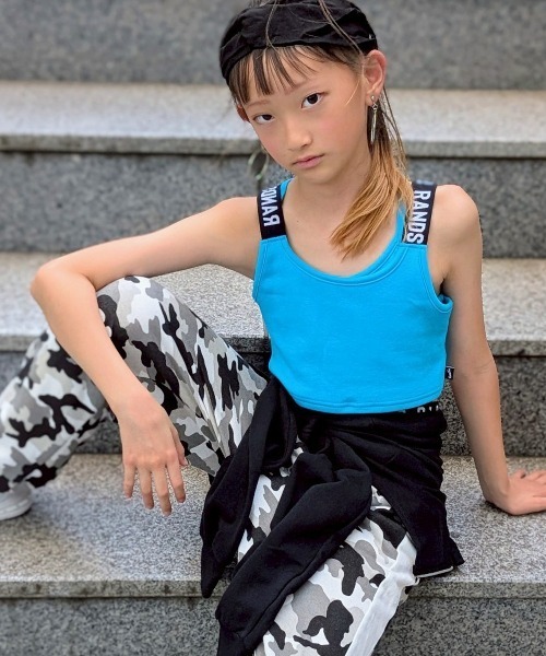 RandS/R タンクトップ 肌着 ロゴゴム肩ヒモタンクトップ キッズ 子供服