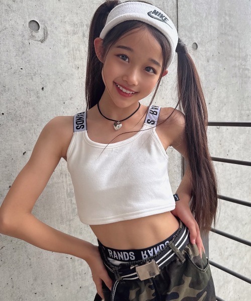 RandS/R タンクトップ 肌着 ロゴゴム肩ヒモタンクトップ キッズ 子供服