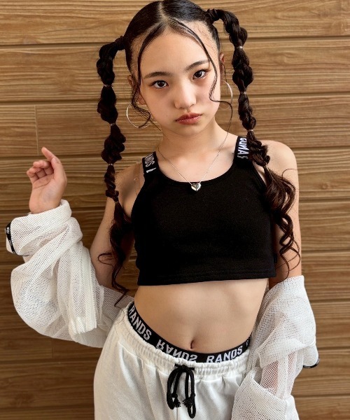 RandS/R タンクトップ 肌着 ロゴゴム肩ヒモタンクトップ キッズ 子供服