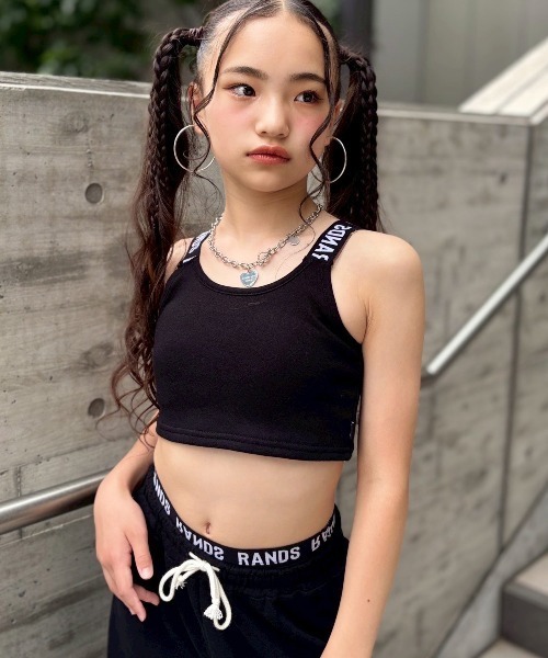 RandS/R タンクトップ 肌着 ロゴゴム肩ヒモタンクトップ キッズ 子供服