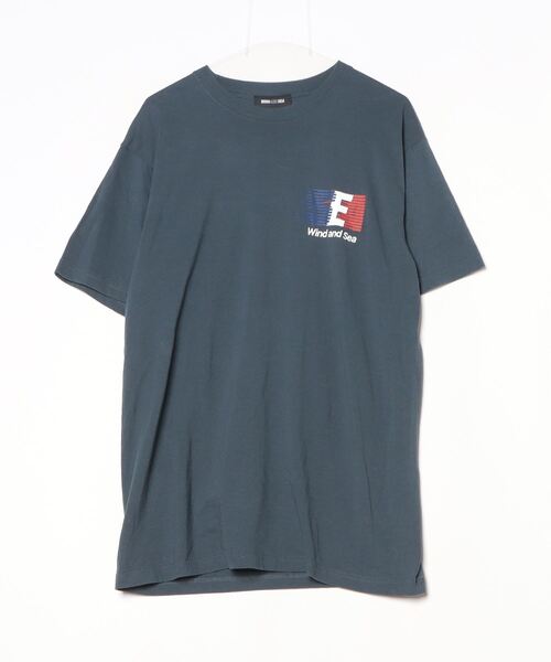 WIND AND SEA 半袖シャツ(ネイビー) WIND AND SEA 「WIND SEA」 半袖Tシャツ X-LARGE ネイビー