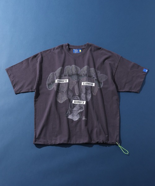 HOJ ビンテージ    パイル地　オリジナル　リメイク　再構築 Tシャツ オリジナル リメイク オーバーサイズ ドッキング ワイド Tシャツ