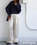 アンティカ antiqua ワイドパンツ パン...の詳細画像2
