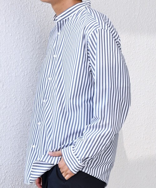 SHIPS any シャツ any:「洗濯機可能」LIM BLESS ソリッド / ストライプ