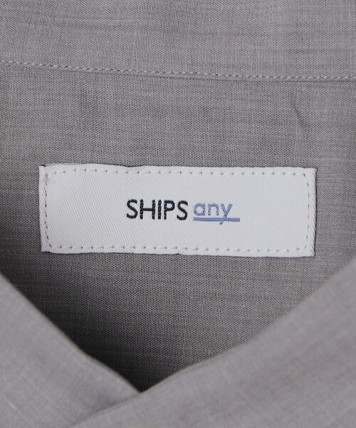 SHIPS any シャツ any: LIM BLESS ソリッド / ストライプ バンドカラー