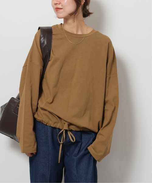 tシャツ 「再入荷！」こなれた雰囲気に。ギャザーヘムロングスリーブ レディース JOURNAL STANDARD relume tシャツ 「再入荷！」こなれた雰囲気に