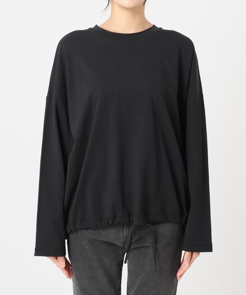 tシャツ 「再入荷！」こなれた雰囲気に。ギャザーヘムロングスリーブ レディース JOURNAL STANDARD relume tシャツ 「再入荷！」こなれた雰囲気に