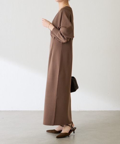 COLLAGE GALLARDAGALANTE ロングワンピース フリーサイズ COLLAGE GALLARDAGALANTE ワンピース カシュクールニット