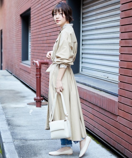 「cepo」 スプリングコート M ベージュ レディース_画像2