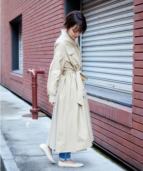 「cepo」 スプリングコート M ベージュ レディース_画像3